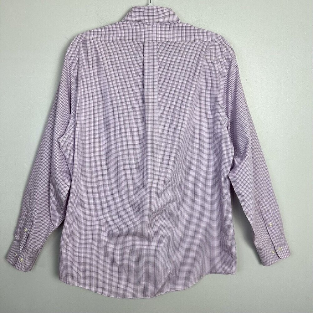 Brooks Brothers Regent Shirt Mens 16-4/5 Pink Check Button Down‎ Non Iron - Picture 5 of 8